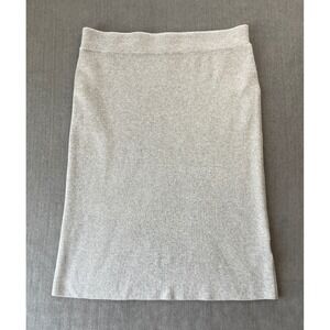 Banana Republic Sweater Knit Pencil Skirt Gray Size S Minimalist Classic Career